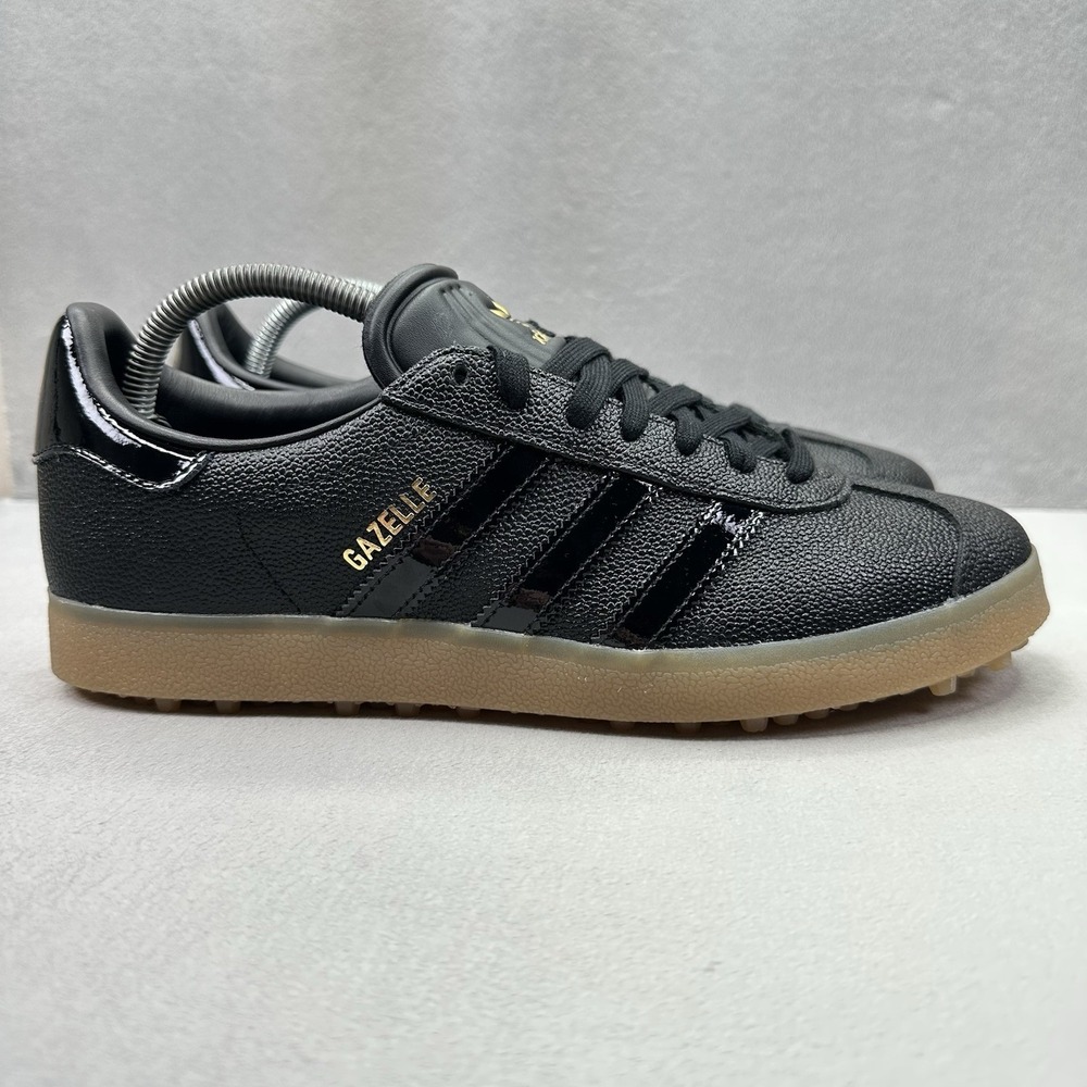 adidas Gazelle Lux Mens Size 9.5 Golf Shoes Core Black / Gum Spikeless NEW